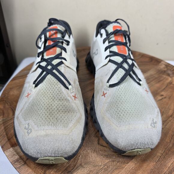 On Cloud X Ivory Flame Mens White Black Orange Size 11 Running Shoes 60.98699 - Picture 4 of 12